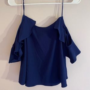 Ruffle Open Shoulder Tank